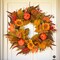 22 Inch Fall Wreath for Front Door(Orange Pumpkin)22"D x 22"W x 22"H